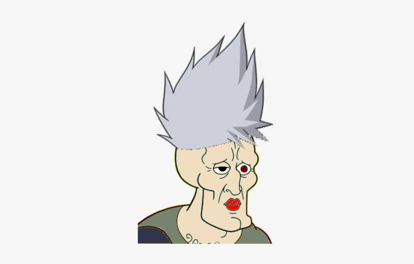 Kakashi Without His Mask By Usefulyamcha On Deviantart - Handsome Squidward Vs Squidward, transparent png #1832041