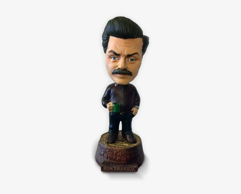 Ron Swanson Bobblehead - Figurine, transparent png #1832401