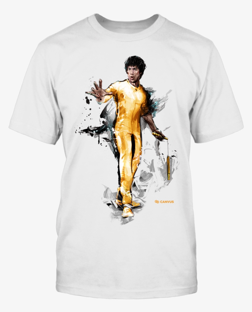 Bruce Lee Nunchucks Front Picture - Queen T Shirt Kids Classic Crest Band Logo Official, transparent png #1832829
