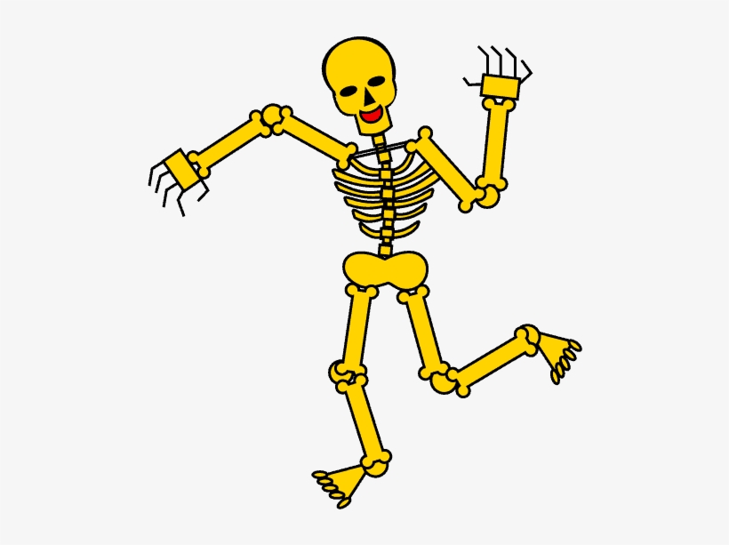How To Draw Skeleton - Skeleton Drawing Cartoon, transparent png #1833060