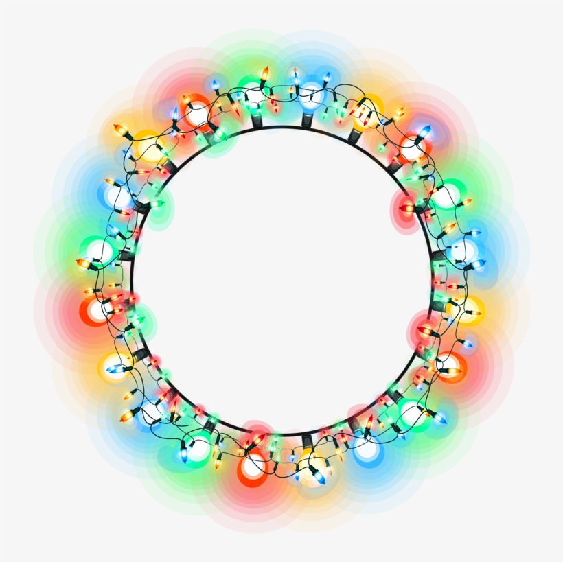 Neon Circle Png - Christmas Lights In Circle, transparent png #1833148