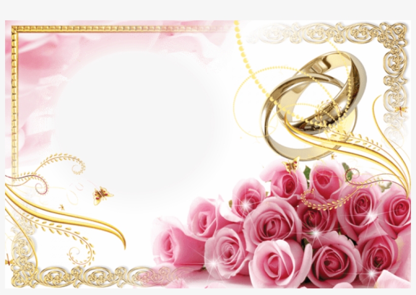 Wedding Border Png - Pink Wedding Frame Background, transparent png #1833324