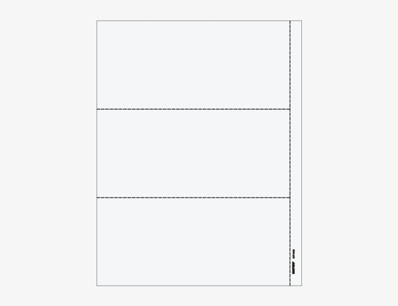 3up Blank Laser Paper W/ 1/2