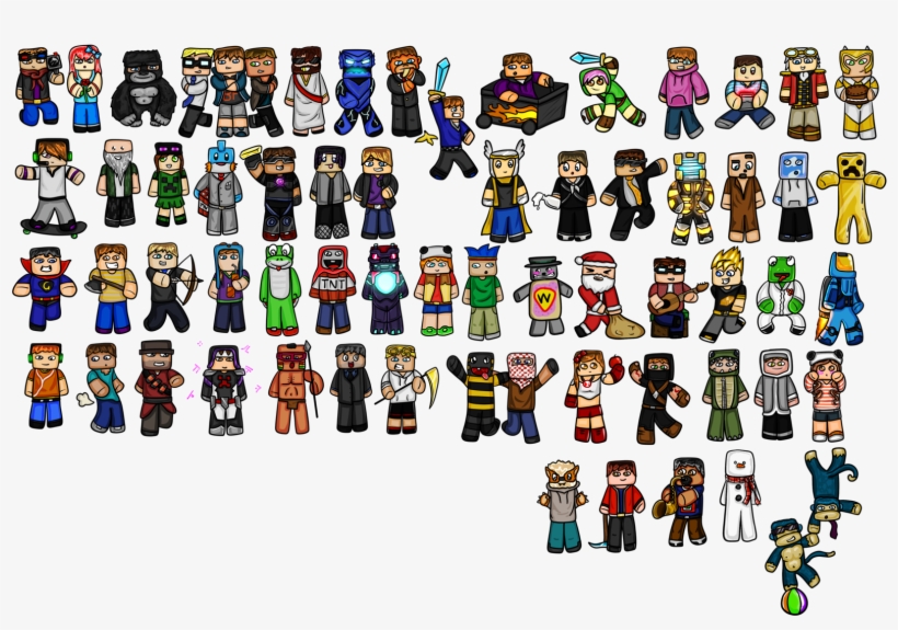 320 × 210 Pixels - All Youtubers In Minecraft, transparent png #1834428