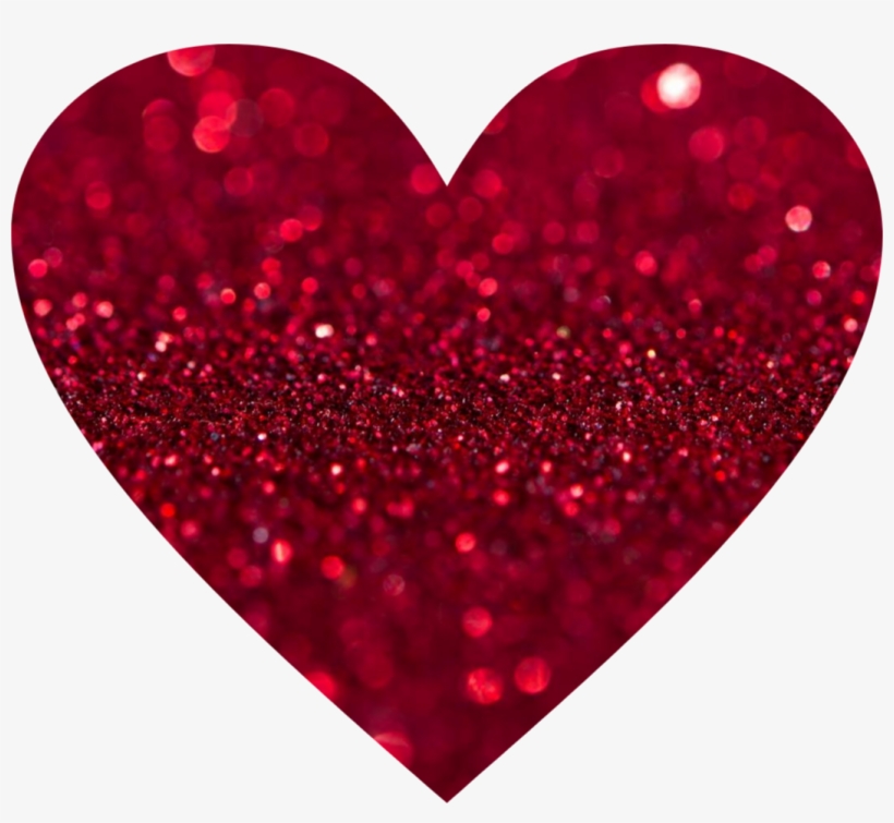 Heart Red Glitter Love - Red Glitter Heart Png, transparent png #1834746