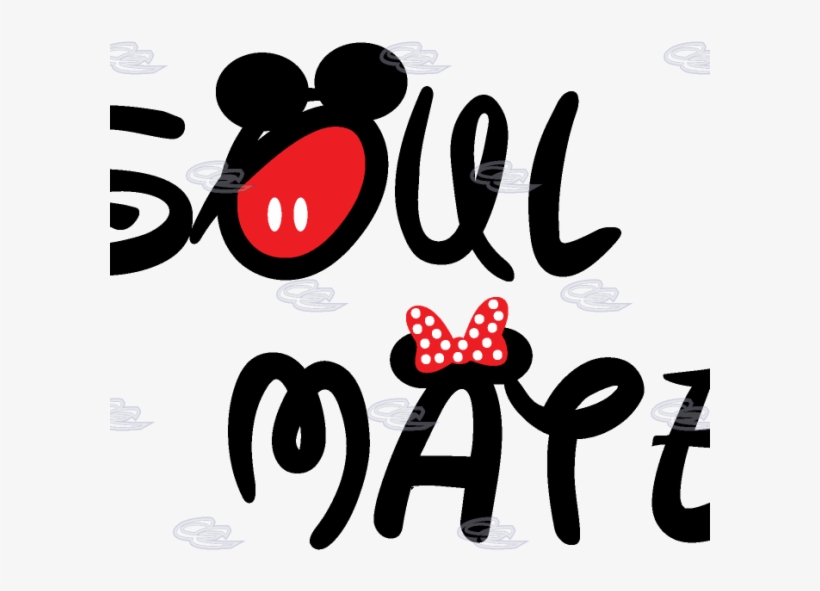 Soul Mate Couple Shirts Disney Font Minnie Mouse Bow - Wall Sticker Hakuna Matata, transparent png #1834814