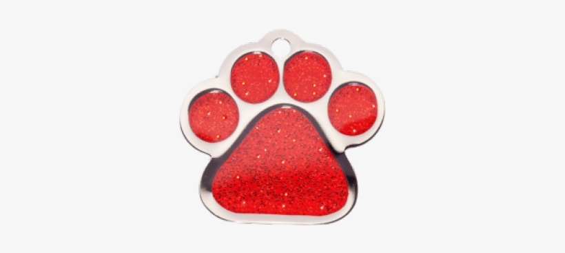 Red Sparkle Paw Print Small - Coin Purse, transparent png #1835371