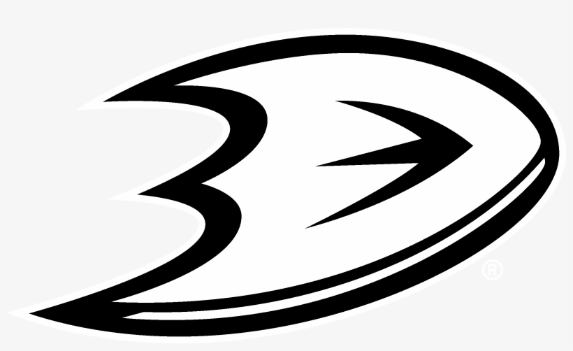 Anaheim Ducks Logo Black And White - Anaheim Ducks, transparent png #1835424