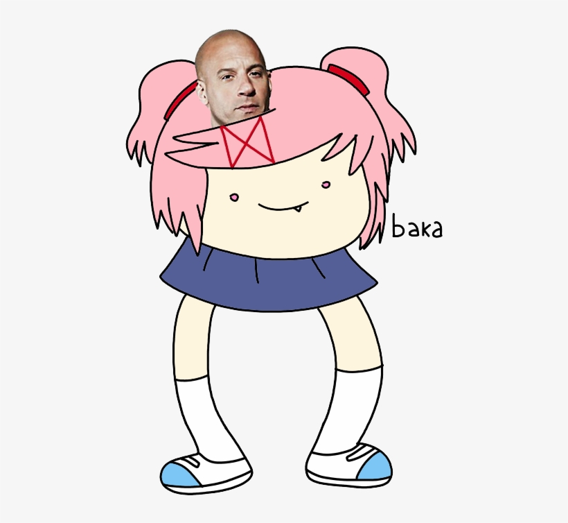 Funbaka, But With Vin Diesel's Head - Fang Ddlc Meme, transparent png #1835707