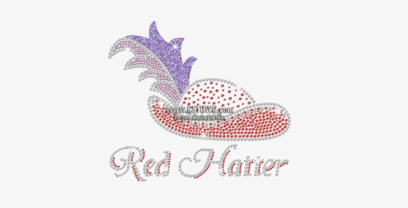 Sparkle Red Hatter Nailhead Rhinestone Iron On - Illustration, transparent png #1835815