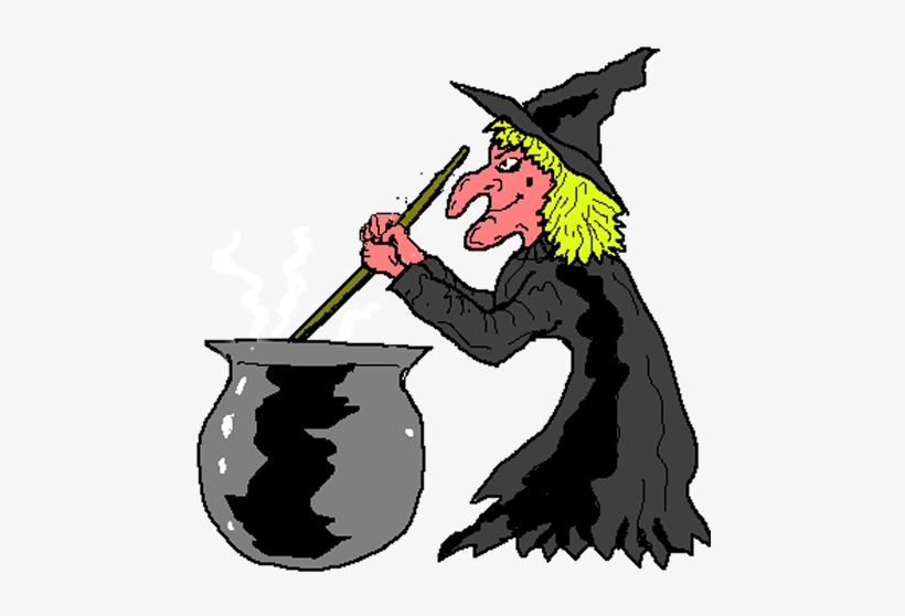 Witches - Witch With Cauldron Clip Art, transparent png #1836861