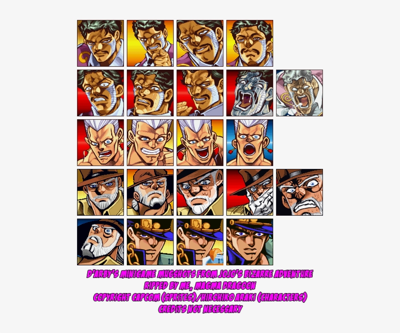 D'arby's Minigame Mugshots - Arby's Jojo's Bizarre Adventure, transparent png #1836887
