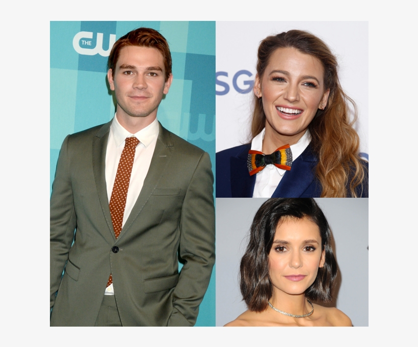 Kj Apa, Blake Lively, Nina Dobrev - Tuxedo, transparent png #1837092