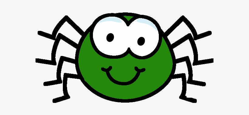 Cute Green Spider - Spider, transparent png #1837119