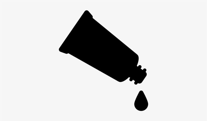 Paint Tube With Drop Vector - Paint Tube Silhouette, transparent png #1837205