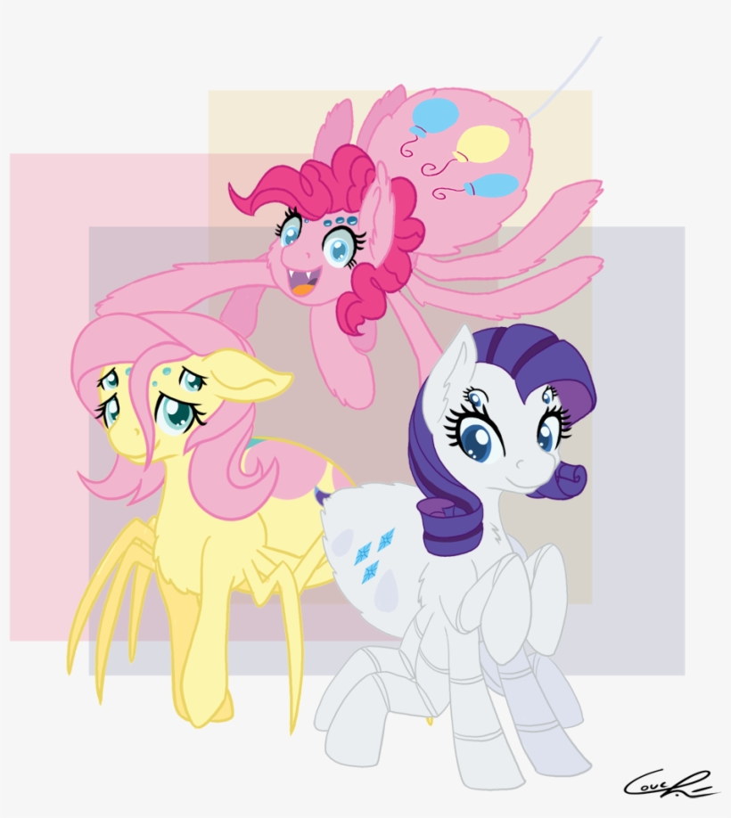 Couchcrusader, Creepy, Cute, Drider, Fluttershy, Original - Cute Spider Pony, transparent png #1837343