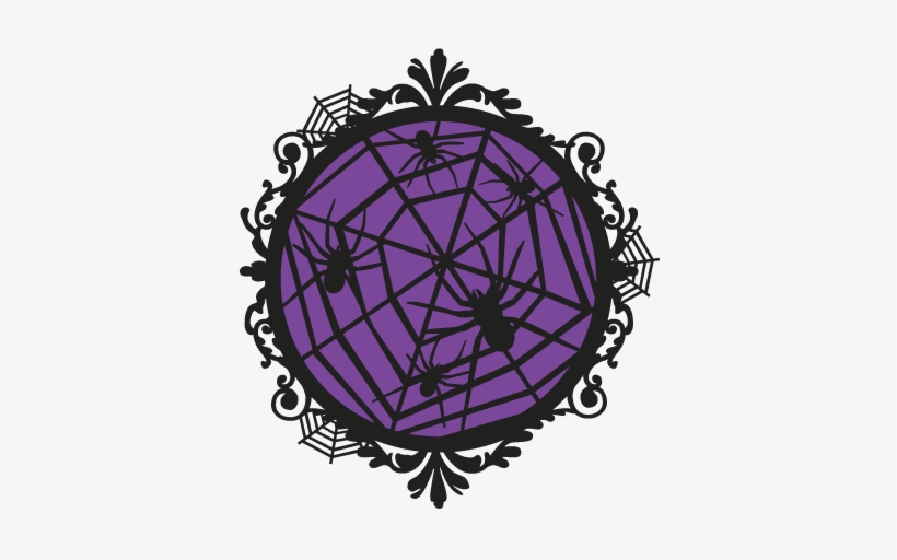 Halloween Spider Frame Svg Scrapbook Cut File Cute - Scalable Vector Graphics, transparent png #1837467