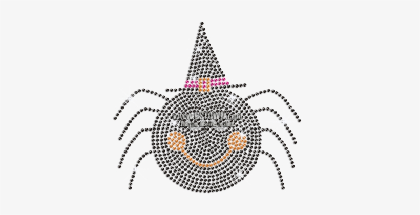 Halloween Funny Spider Iron On Rhinestone Transfer - Illustration, transparent png #1837597