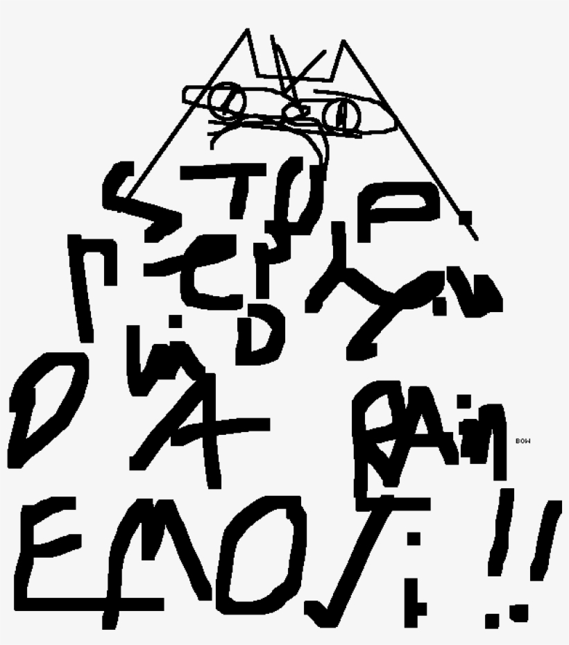 Stop Replying Ith The Rainbow Emoji - Calligraphy, transparent png #1837927