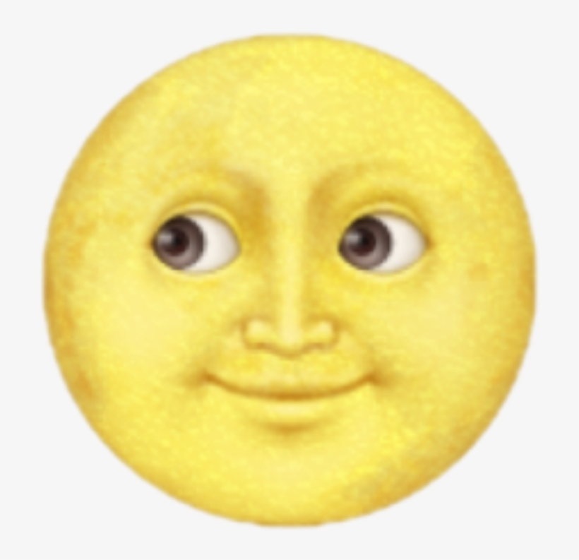 Moon Face Emoji, transparent png #1838031