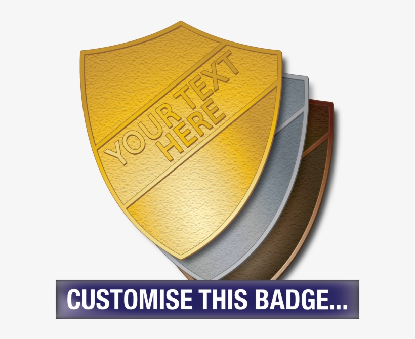 Personalised Metal Shield Badge By School Badges Uk - Trophy Badges, transparent png #1838704