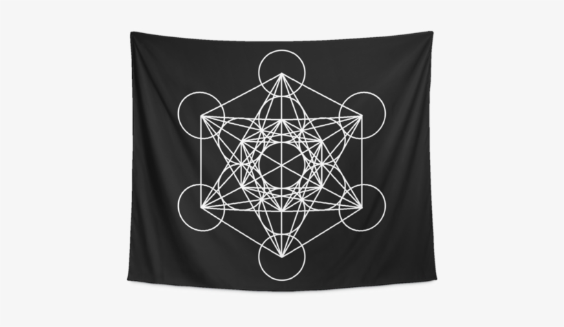Metatron's Cube Tapestry - White Metatron's Cube, transparent png #1838773