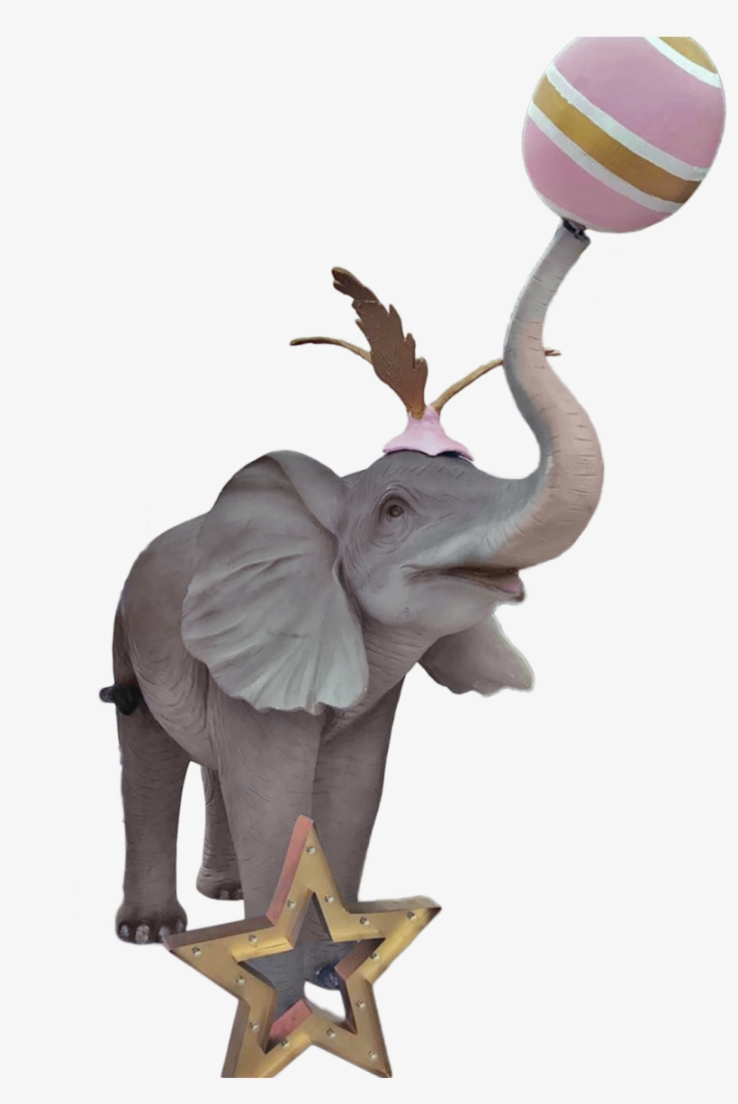 Pink Circus Elephant - Circus Elephant, transparent png #1838805