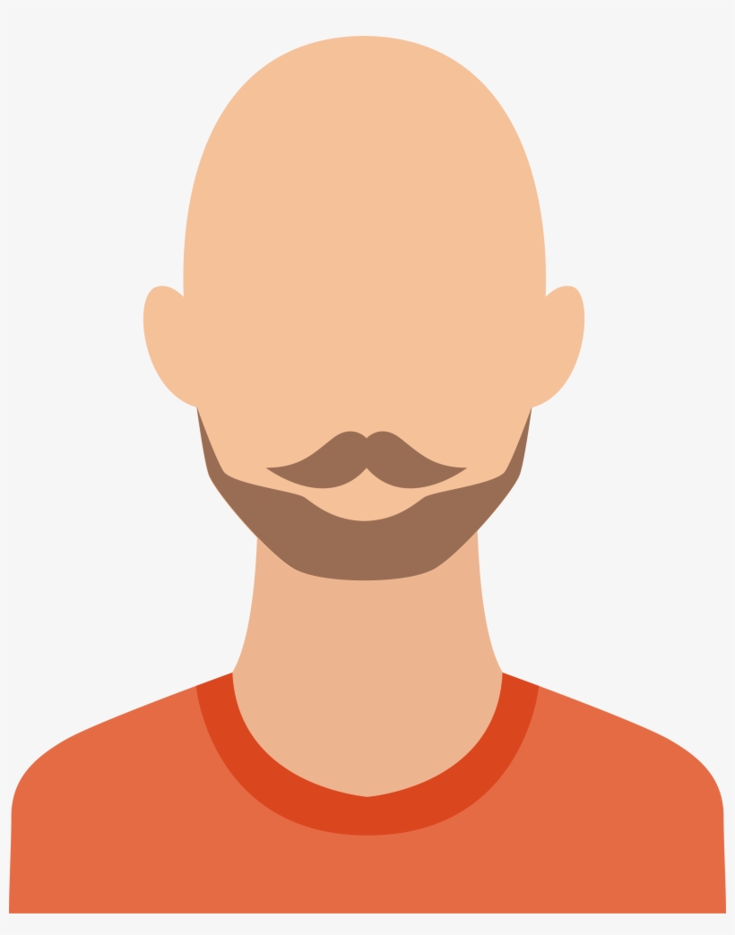 Hair Loss Moustache Man - Bald Hair Png, transparent png #1838892