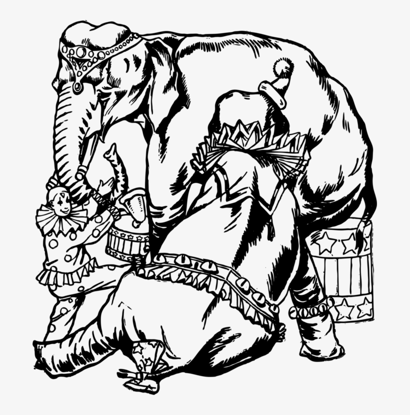 Black And White Circus Clip Art Transparent, transparent png #1839005