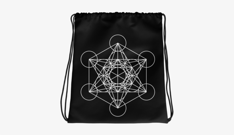 Metatron's Cube Drawstring Bag - Metatron's Cube, transparent png #1839407