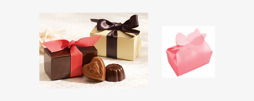 2 Piece Bow Box - Chocolate Boxes For 2 Pieces, transparent png #1839440