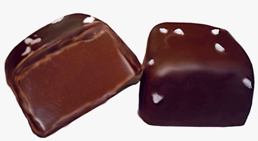 Semisweet Chocolate Covered Caramels With Sea Salt - Caramel, transparent png #1839562