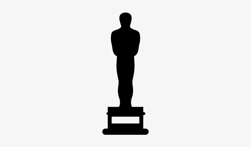 Oscar Prize Statue Silhouette Vector - Oscar Silhouette Png, transparent png #1840224