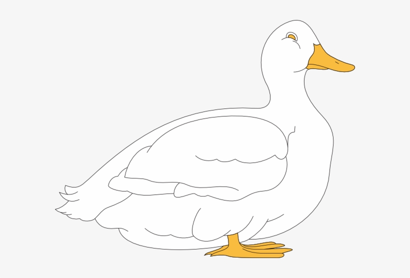 White Duck Clip Art At Clker - Gambar Kartun Induk Bebek, transparent png #1840283