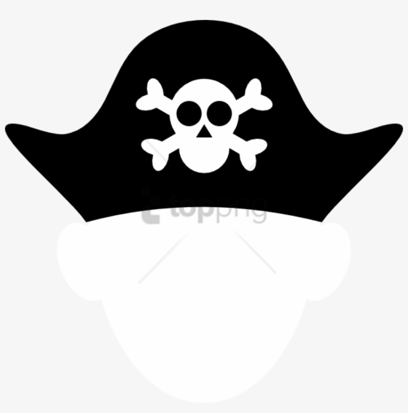 Cartoon Pirate Hat Pictures Secondtofirst Com Best - Pirate Hat Clipart Black And White, transparent png #1840774