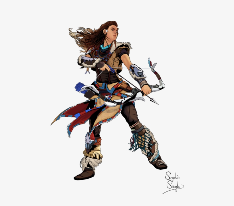 Aloy From Horizon Zero Dawn - Aloy Horizon Zero Dawn Bow, transparent png #1841211