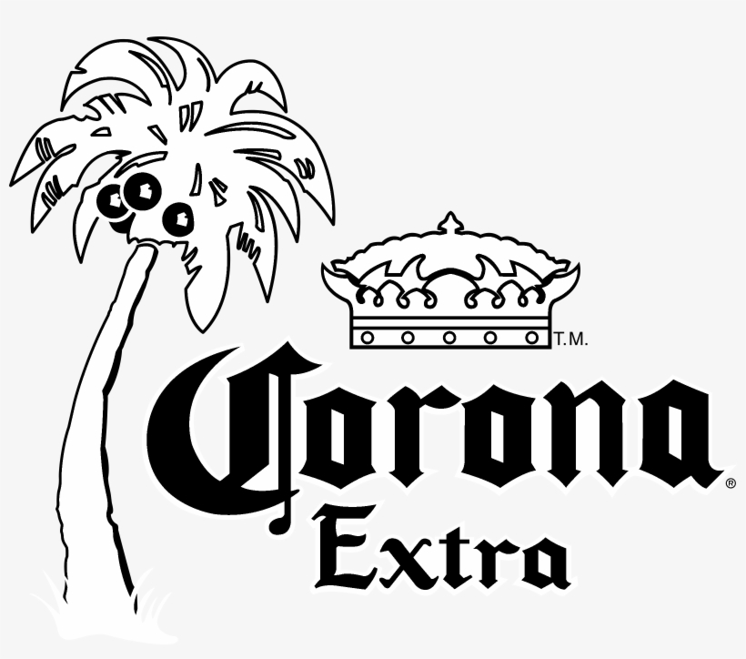 Corona Logo Black And White - Corona Extra, transparent png #1841587