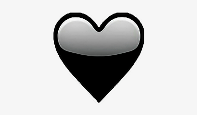 Heart Emoji Png Transparent Graphic Black And White - Emojis De Corazon Negro, transparent png #1841722