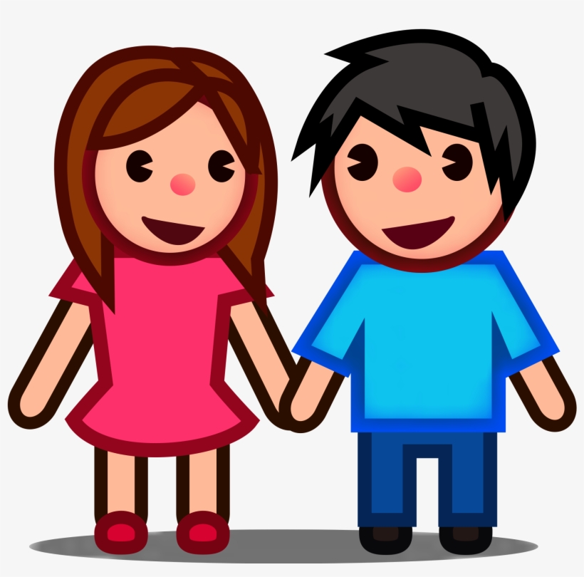 Open - Boy And Girl Emoji Png, transparent png #1842001