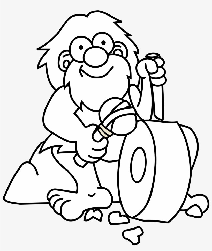 This Free Icons Png Design Of Caveman B&w, transparent png #1842032