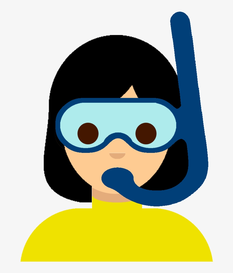 Scuba-diving Girl Emoji - Scuba Diving, transparent png #1842164
