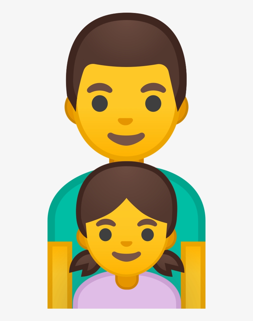 Download Svg Download Png - Emoji De Familia Con Niña, transparent png #1842214