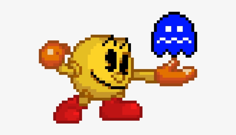 Pac-man Ssf2 - Pacman Pixel Art Png, transparent png #1842303