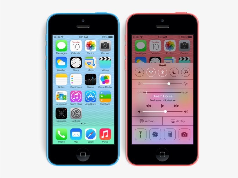 Iphone 5c, With Ios - Ios 7 Iphone 5c, transparent png #1842700