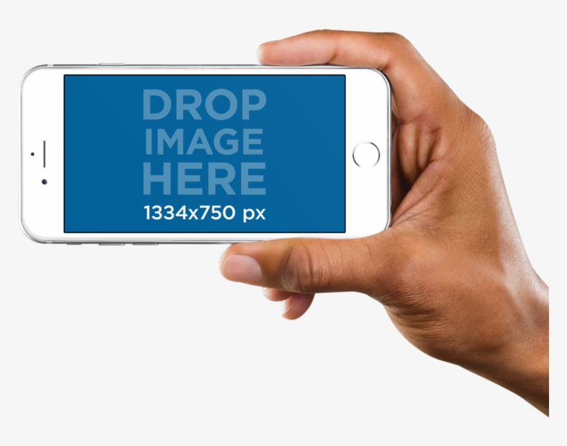 Download Landscape Iphone Mockups - Hand Holding Phone Sideways - Free Transparent PNG Download - PNGkey