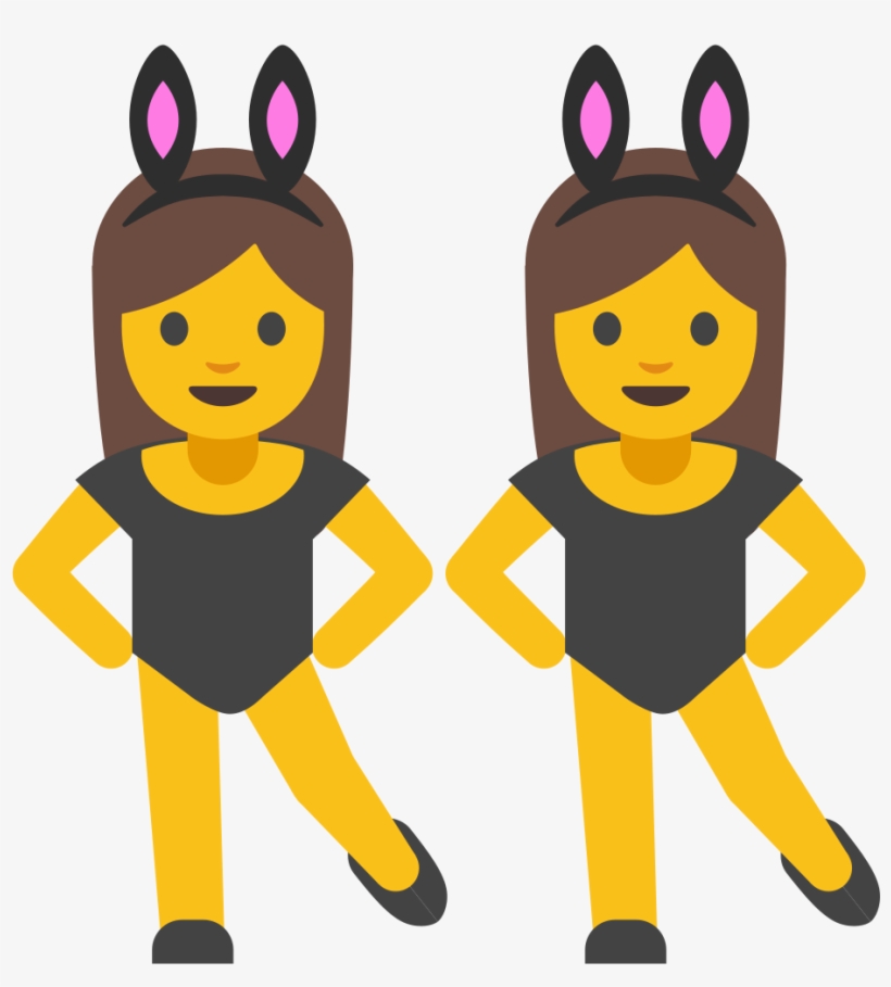 Emoji U1f46f 200d - Emoticon Bailarines, transparent png #1842778