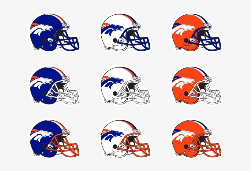 Broncos-conceptv2 Helmets - Tennessee Titans 12" Helmet Car Magnets - Set, transparent png #1842968