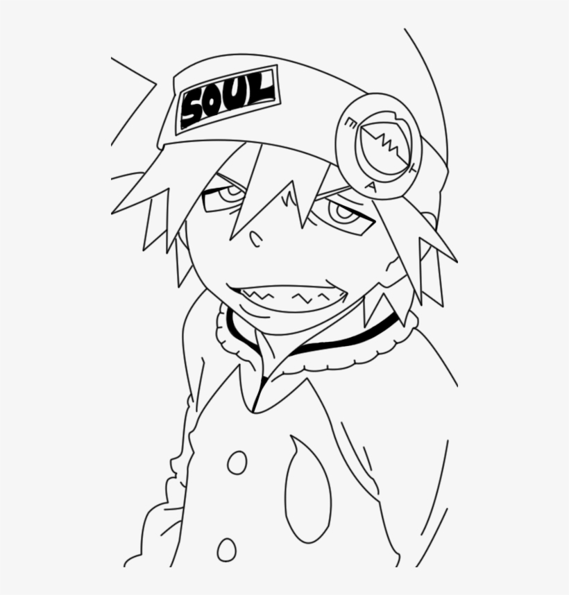 28 Collection Of Soul Eater Coloring Pages Black Star - Soul Eater Soul Lineart, transparent png #1843038