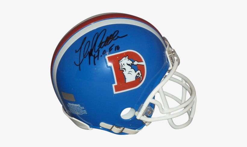 Floyd Little Autographed Denver Broncos Mini Helmet - Denver Broncos, transparent png #1843039