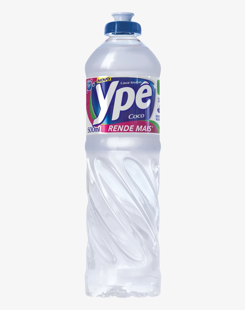 Water Bottles Clipart - Detergente Líquido Ypê Clear 500ml, transparent png #1843496